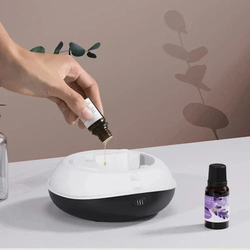 New Mini Flame Lamp Air Humidifier with Essential Oil Scent Diffuser - Ultrasonic Mist Generator for Aromatherapy - 7 Color LED