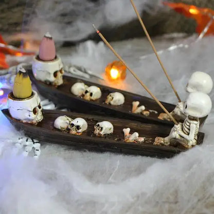 Skeleton Incense Burner, Boat Incense Stick Tray