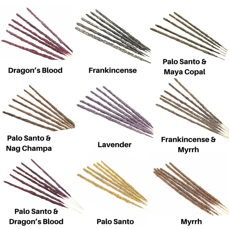Handmade Incense Sticks (6) - Multiple Scents to Choose From! - Herbal Stick Incense - Smoke Cleansing - Aromatherapy - Meditation Incense