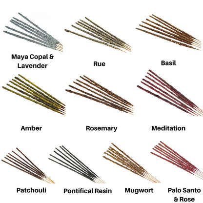 Handmade Incense Sticks (6) - Multiple Scents to Choose From! - Herbal Stick Incense - Smoke Cleansing - Aromatherapy - Meditation Incense