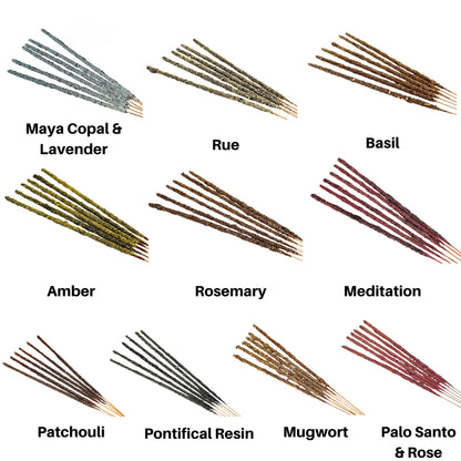 Handmade Incense Sticks (6) - Multiple Scents to Choose From! - Herbal Stick Incense - Smoke Cleansing - Aromatherapy - Meditation Incense